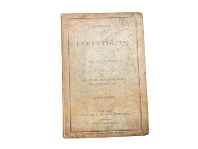 Lot 1721 - W. Mulligan Harris - Alphabet of Electricity for Beginners, pub. Orr & Smith, London 1834
