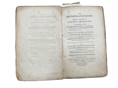 Lot 1708 - Nicholas Sanderson - Fluxions, 1751