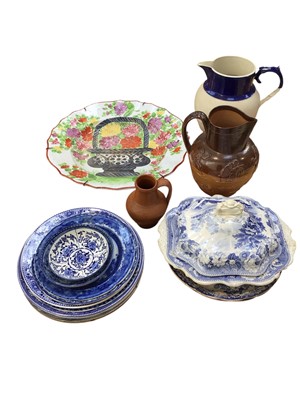 Lot 5112 - 19th century blue and white transfer printed tureen and cover, together with a collection of plates