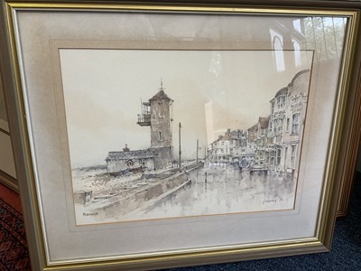 Lot 249 - Two Terry Jeffrey watercolours and Kirkpatrick etching