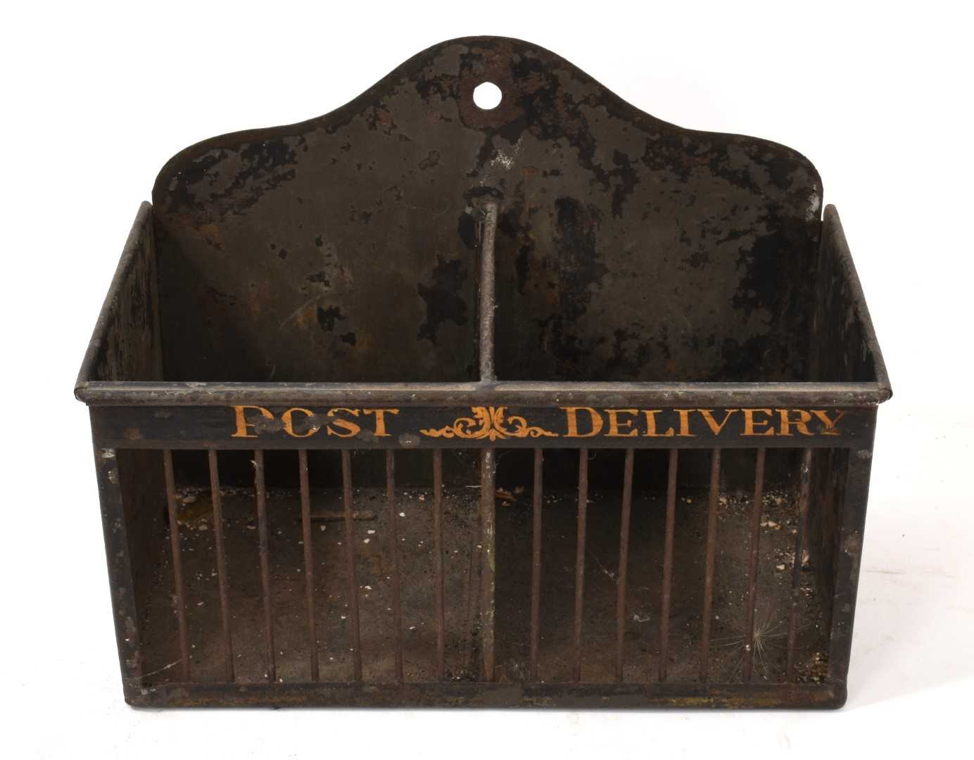 Lot 692 - Unusual 19th century tôleware letter rack
