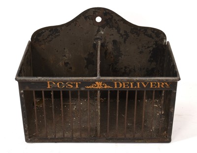 Lot 692 - Unusual 19th century tôleware letter rack
