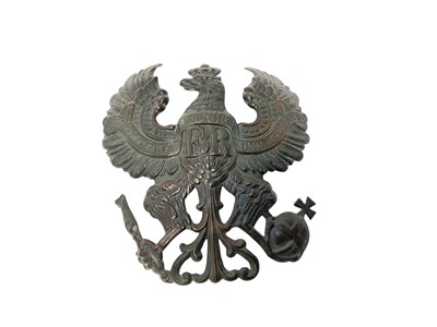 Lot 689 - First World War Imperial German Prussian State Pickelhaube plate / badge.