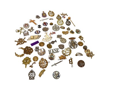 Lot 691 - Collection of British and other military cap badges to include Tank Corps, R.A.F. and R.F.C.