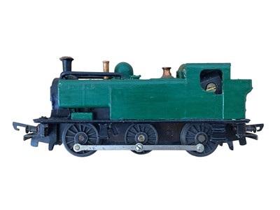 Lot 1932 - Tri-ang TT Gauge repainted green Class 3F tank engine, boxed T90 (1)