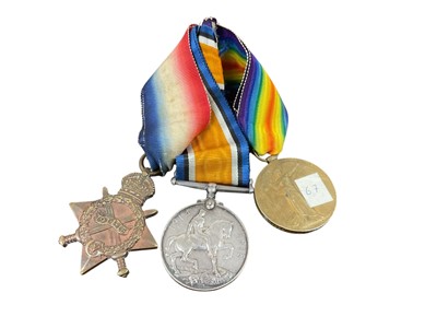 Lot 694 - First World War 1914 - 15 Star trio comprising 1914 - 15 Star, War and Victory medals named to 309225. G. Peters. S.P.O. R.N.
