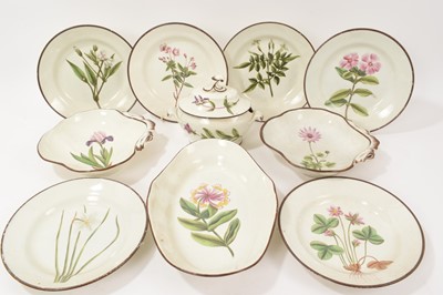 Lot 120 - Early 19th century pearlware Botanical dessert service