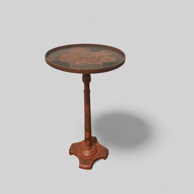 Lot 5286 - 1920s Chinese red lacquered wine table