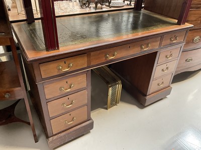 Lot 5251 - Edwardian mahogany twin pedestal desk