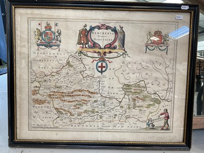 Lot 5058 - Antique map Johannes Blaeu (1599-1673)‘Bercheria Vernacule Barkshire’ and two maps of Oxford