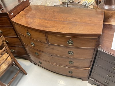 Lot 5272 - George III mahogany bow front chest of drawers