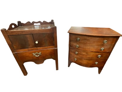 Lot 5228 - Two Georgian mahogany bedside commodes