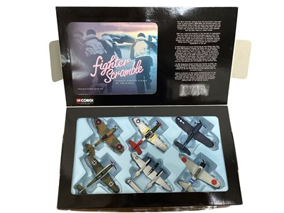 Lot 1947 - Corgi Fighting Machines The RAF at War Showcase Collection No.CSFS08004 & A Century of War Fighter Scramble No.CSFS01006, in window boxes (2)