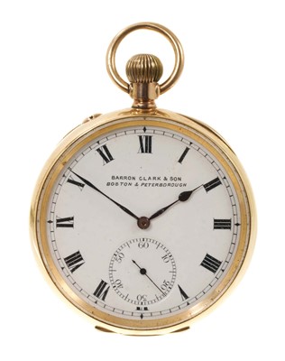 Lot 513 - 9ct gold pocket watch