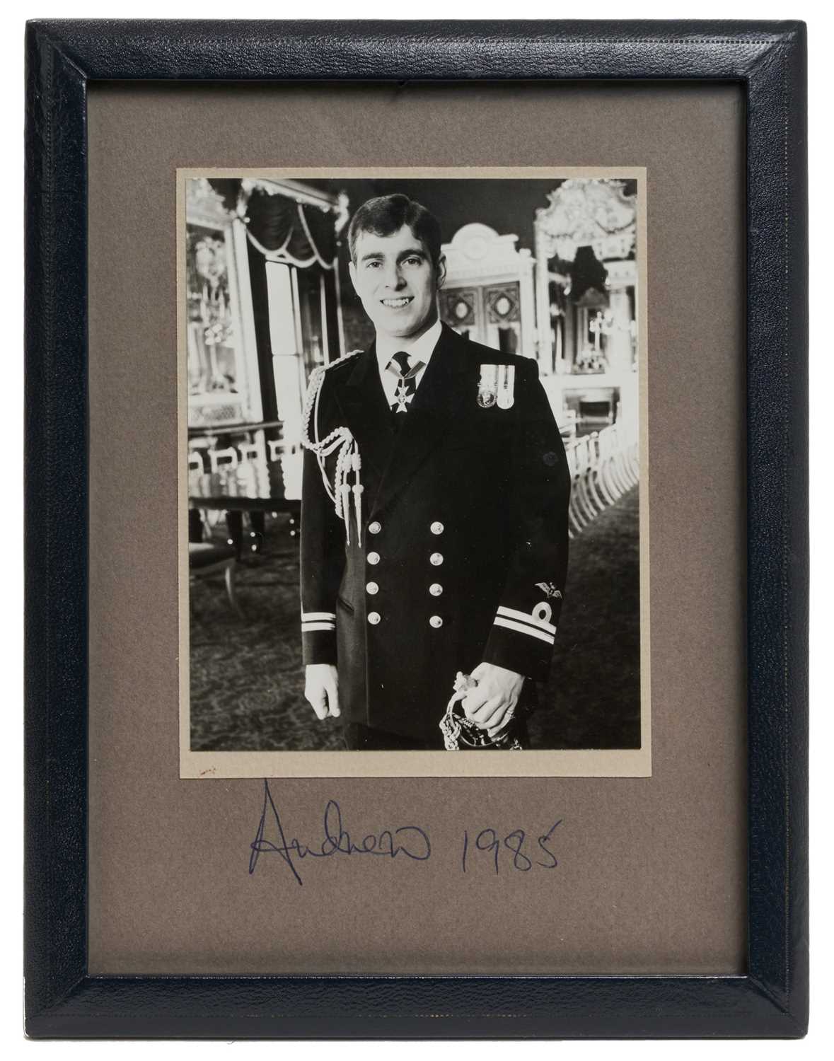 Lot 4 - H.R.H. Prince Andrew, The Duke of York, signed framed presentation portrait photograph