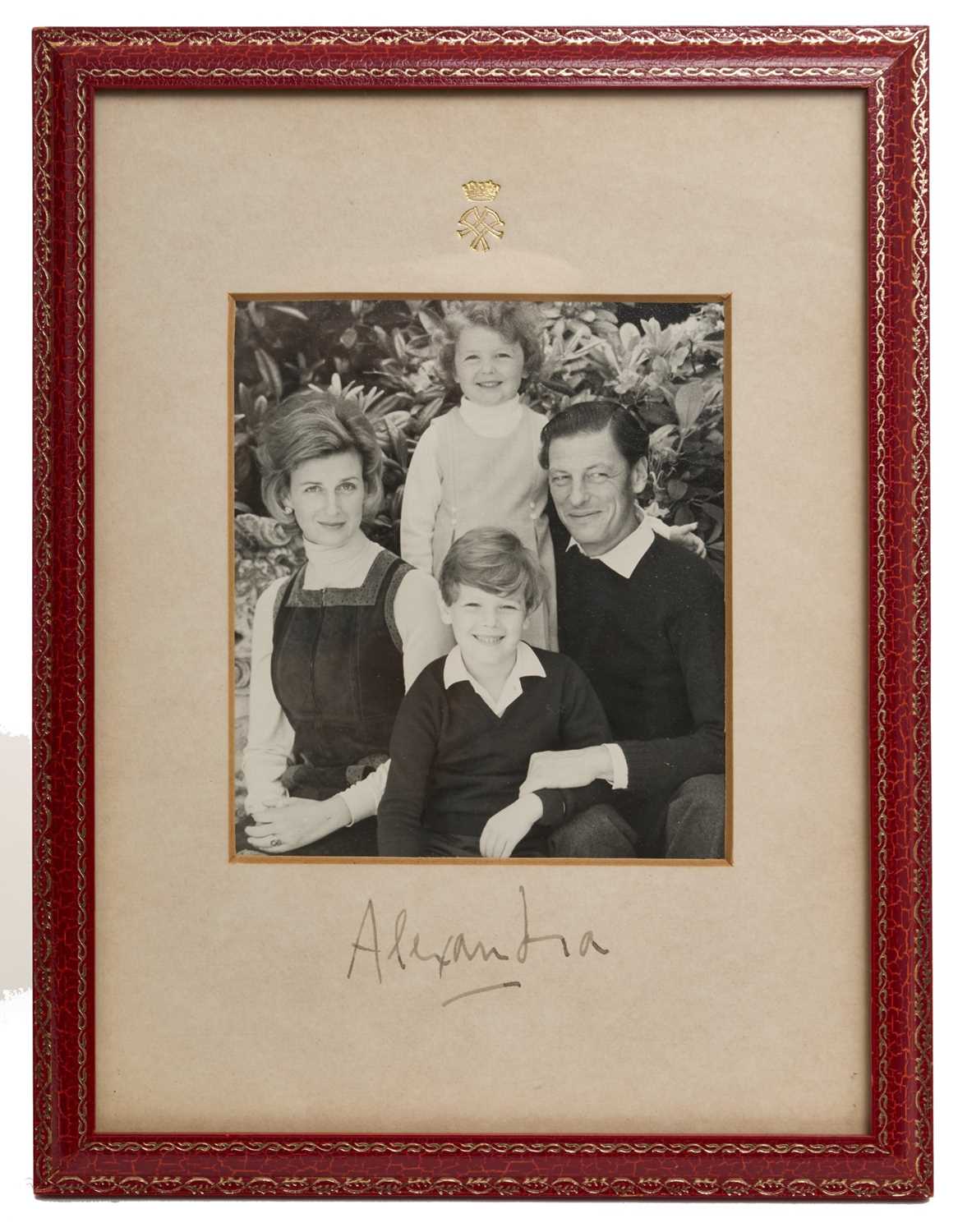 Lot 6 - H.R.H. Princess Alexandra, signed presentation portrait photograph in glazed frame