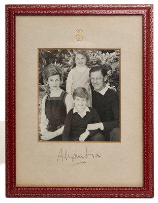 Lot 6 - H.R.H. Princess Alexandra, signed presentation portrait photograph in glazed frame