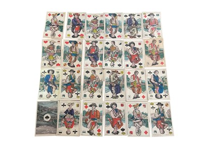 Lot 2599 - Two sets of Swiss Cantons playing cards.