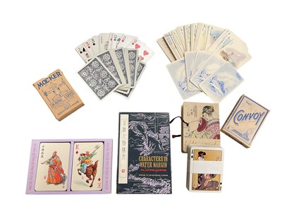 Lot 2598 - Four sets of playing cards including a Mocker set and a 'Convoy' set.