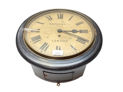 Lot 2444 - Wall dial clock by Maple & Co, London