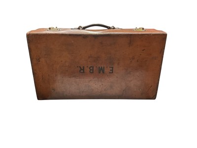 Lot 2117 - Five good quality leather suitcases, various sizes.
