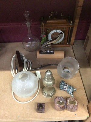Lot 729 - Alessi clock, similar nut cracker, another clock, épergne and other items (1 box).