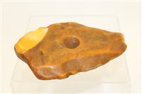 Lot 4003 - Large raw Baltic amber specimen of flattened...