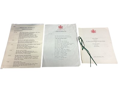 Lot 23 - H.M. Queen Elizabeth The Queen Mother a group of official ephemera including 100th Birthday Thanksgiving Service Ceremonials (x2) and Order of Service, National Tribute to The Queen Mother for he...