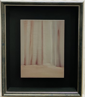 Lot 288 - Katy Simpson, contemporary, oil on canvas, Curtains, 41cm x 30.5cm, in glazed frame