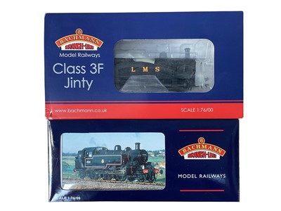 Lot 1992 - Bachmann OO Gauge 2-6-2 KWVR crimson Ivatt Class 2P tank engine 41241, boxed 31-450K & 0-6-0 LMS black Class 3F Fowler Jinty 7309, boxed 32-227A (2)
