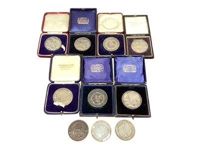 Lot 2563 - Collection of nine Victorian, Edwardian and early 20th century silver fishing medals including British Sea Anglers' Society