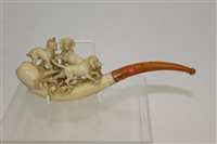 Lot 4010 - Fine quality Carsved meerschaum cheroot holder,...