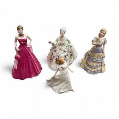 Lot 40 - Group of ceramics and glass, including Rosenthal, Royal Doulton figurines, Japanese Imari dish, etc
