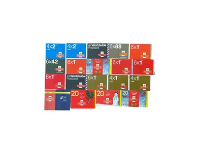 Lot 1404 - Stamps G.B. selection of 1st Class booklets (160 stamps), 2nd Class (68 stamps) plus other denominations