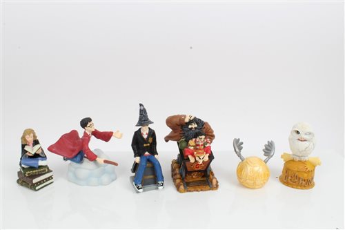 Lot 2088 - Six Harry Potter figures - Harry and Hagrid at...