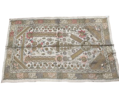 Lot 2166 - Silk ottoman, embroidered