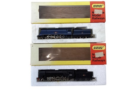 Lot 2003 - Hornby Minitrix N Gauge locomotives including 2-10-0 BR black Britannia Class and tender 92018, boxed N.207, 2-6...