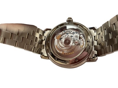 Lot 786 - Maurice Lacroix Masterpiece Moonphase automatic stainless steel wristwatch