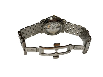 Lot 786 - Maurice Lacroix Masterpiece Moonphase automatic stainless steel wristwatch