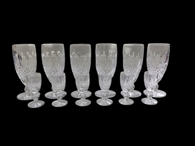 Lot 1137 - Waterford Crystal Colleen pattern table service to include brandy balloons, champagne glasses, wine glasses etc (44 pieces)