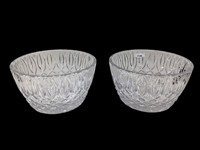 Lot 1148 - Pair of good quality Waterford Crystal bowls, 25cm diameter, 14.5cm high