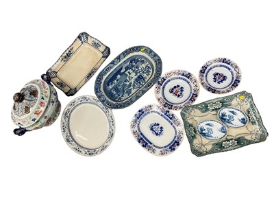 Lot 184 - Group of meat dishes and large Spode tureen, various glassware etc