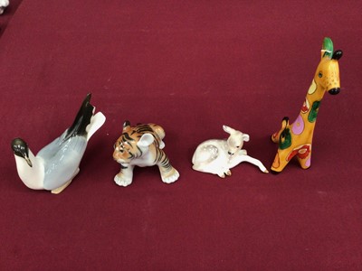 Lot 1163 - Collection of Russian porcelain animals including horses, birds etc