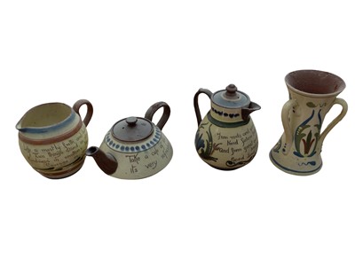 Lot 1176 - Large collection of Torquay motto ware including vases, jugs, bowls etc, together with other pottery