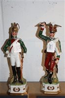 Lot 2195 - Two Capodimonte porcelain figures - Soldiers