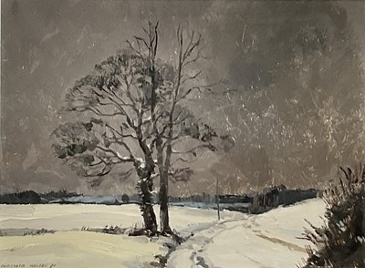 Lot 1134 - * Cavendish Morton (1911-2015), oil on board - Winter Landscape, signed and dated '71, 28cm x 38cm, in glazed frame
