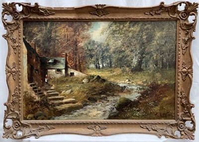 Lot 57 - H. Cooper, oil on canvas, Old Cottage, Dartmouth, Devon, signed and dated 1909, framed.