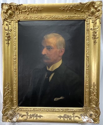 Lot 60 - 19th Century oil on canvas. Portrait of a Man, 67cm x 52cm, in gilt frame.