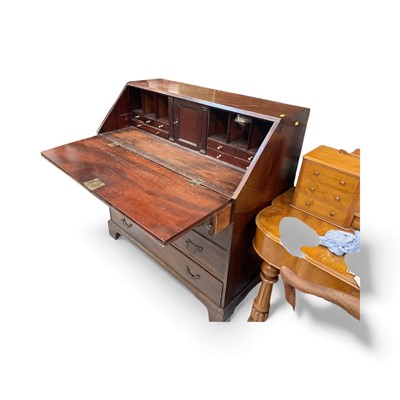 Lot 5301 - George III mahogany bureau