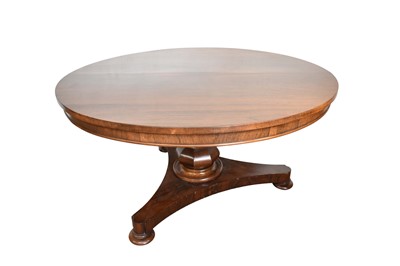 Lot 1321 - Victorian rosewood circular pedestal dining table
